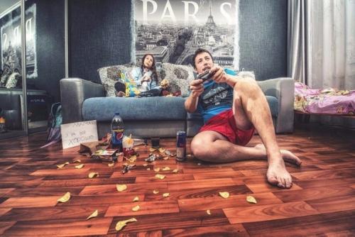 Это история о том, что случилось, когда жена уехала в командировку. 03