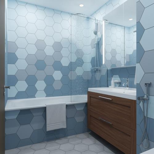 Совершенно разные квартиры, но использовавшие один и тот же стиль оформление санузла. 01