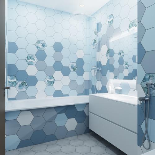 Совершенно разные квартиры, но использовавшие один и тот же стиль оформление санузла. 02