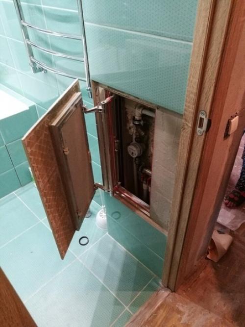 Ремонт в ванной комнате сделал. 09