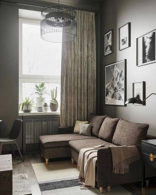 Внимание!  Только в том случае, если у вас небольшая студия, не беда, ее всегда можно превратить в хоромы, главное чтобы потолки были высокие. 02