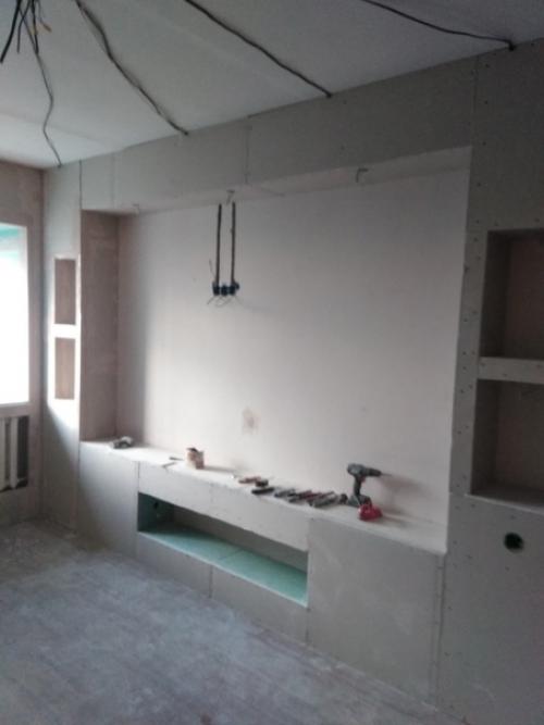 Показываю, как я сделал тв зону в квартире. 04