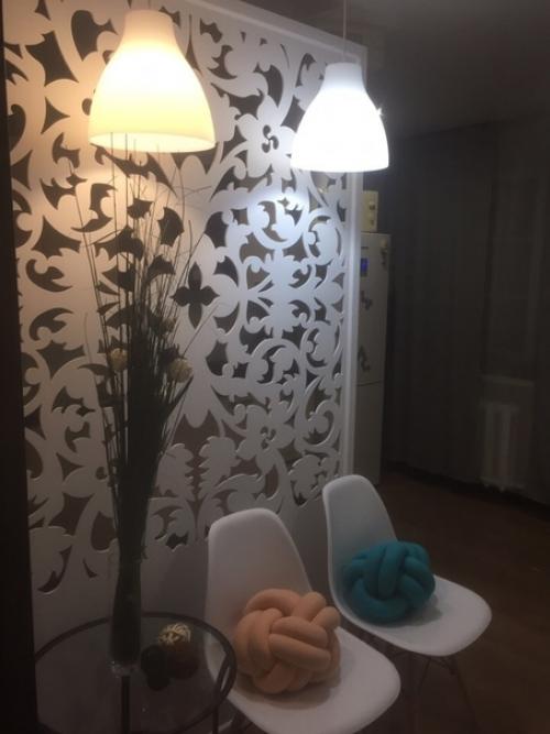 Хочу вам показать, какую перегородку сделал из фанеры на кухню муж. 02