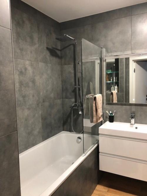 Соединили комнату с кухней, чтобы была просторная студия. 03