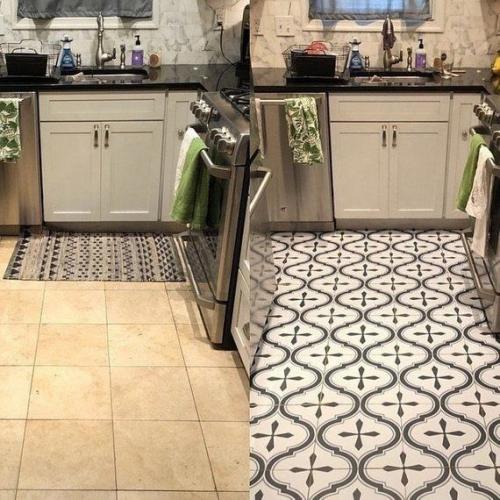 Внимание!  Только в том случае, если вам надоела ваша старая плитка, то ее необязательно менять, тем более процесс этот не из легких. 02