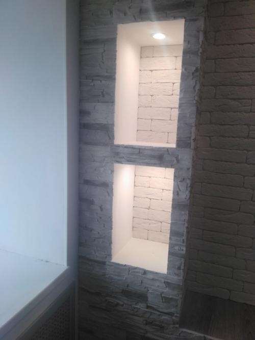 Показываю, как я сделал тв зону в квартире. 03