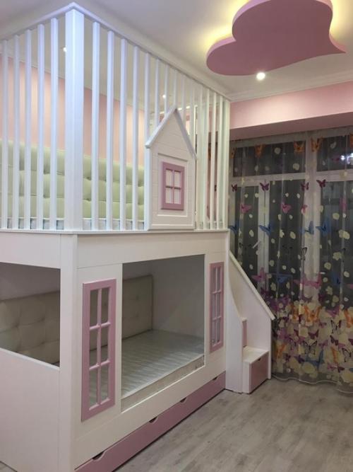 Такую комнату мы сделали для свое дочки, сборная солянка из нескольких вариантов дизайна. 01