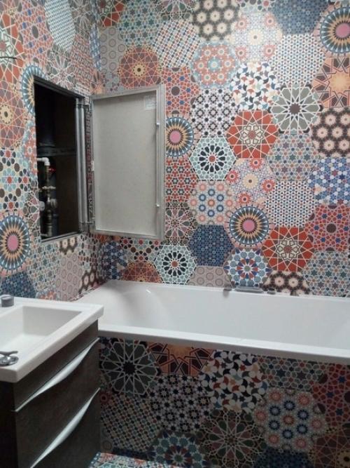 Не знаю, что сподвигнуло заказчика выбрать именно такую плитку. 05