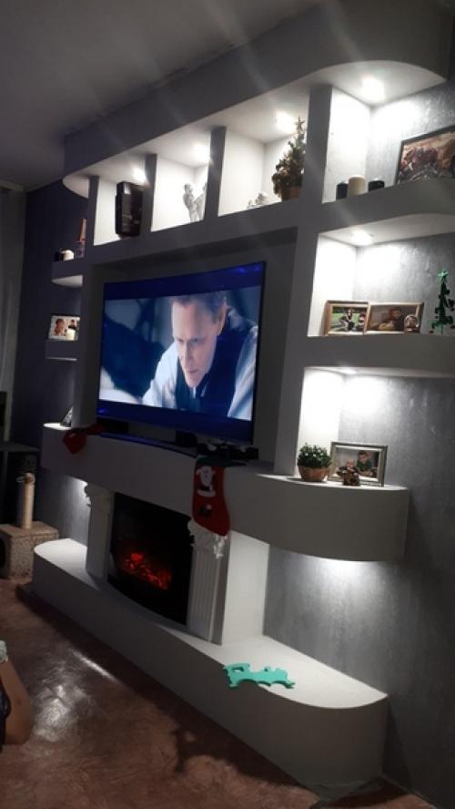 Закончил оформление тв - зоны. 04