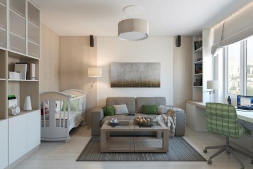 Дизайн - проект оформления гостиной.