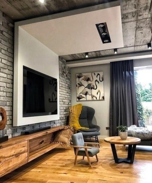 Очень симпатичный интерьер загородного дома. 02