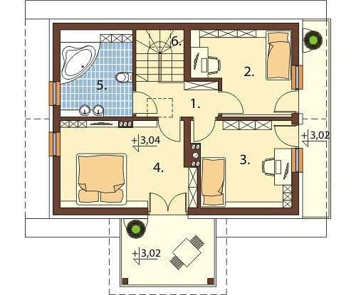 Этот дом имеет два этажа и прекрасную веранду. 02