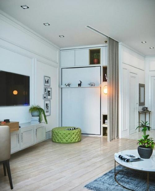 Кухня - гостиная.  Светло и свежо. 01