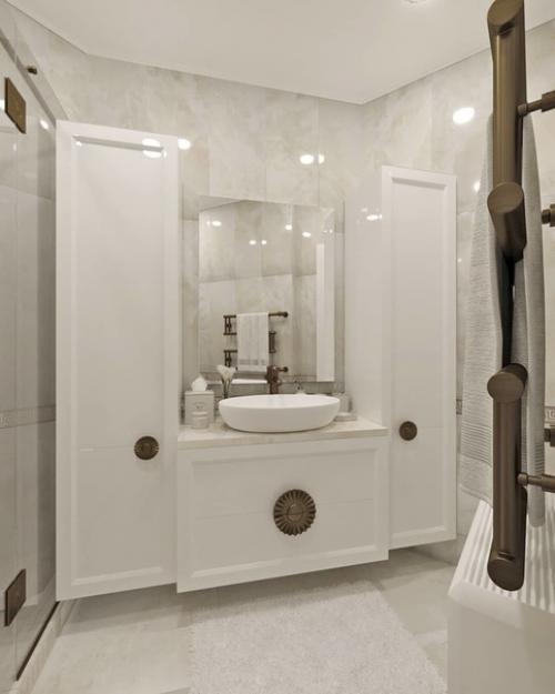 Ванная комната в светлых тонах. 03