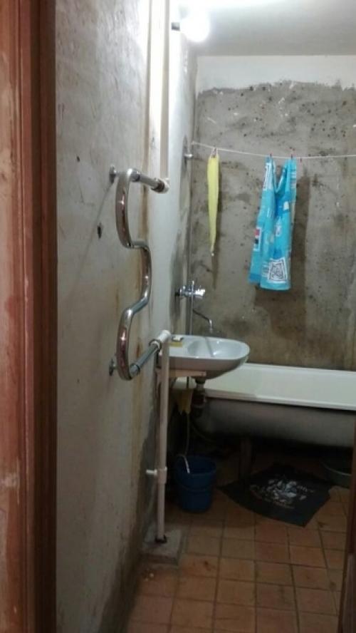 Ремонт моих ванной комнаты с санузлом.