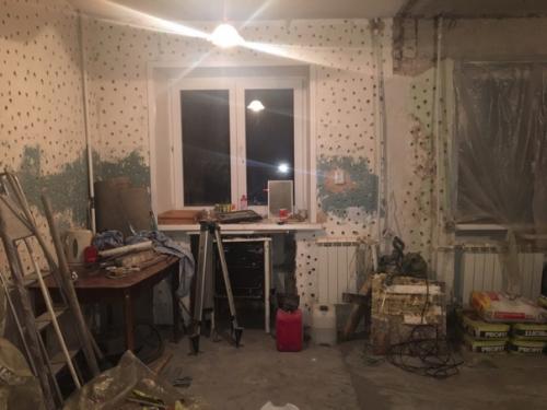 Приобрели убитую в хлам квартиру, в которой не было даже перегородок. 02