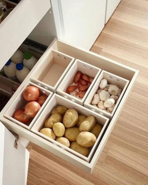 Прекрасные идеи для хранения на кухне.