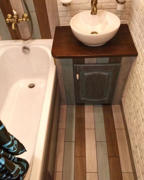 Мы решили, что пора бы поменять дизайн ванной. 05