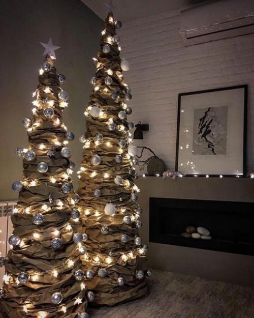 Бюджетная, но очень красивая ёлочка для дома. 03