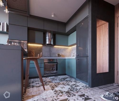 Дизайн - проект квартиры - студии с зонированием. 04