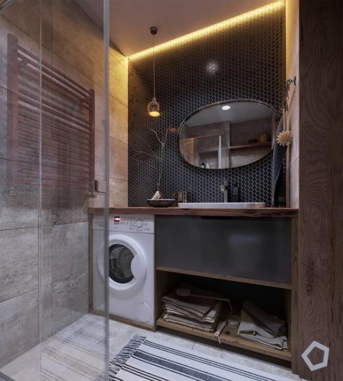 Дизайн - проект квартиры - студии с зонированием. 05