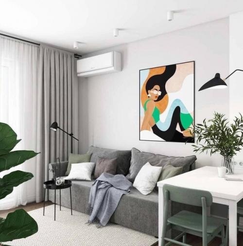 В квартире просторно и светло, акценты зеленого цвета добавляют ей уют и свежесть. 03