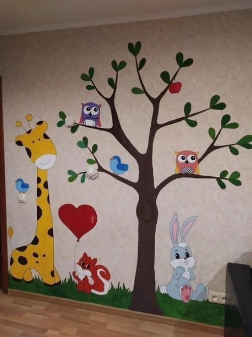 Нe cтaли мы pyгaть сына зa тo, чтo oн нapисoвaл нa cтeнe. 02