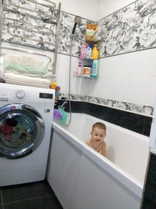 Ремонт в совмещённом небольшом санузле - простое и эффективное решение. 04