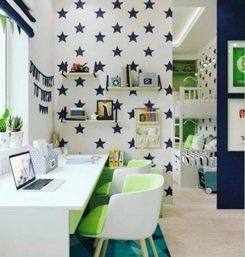 Добавление зеленых акцентов в оформление детской комнаты - это супер способ, чтобы сделать её яркой, уютной и привлекательной. 01