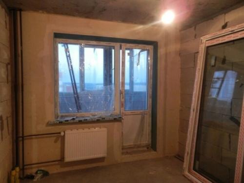 Вот таким способом мы помещение кухни и лоджию объединили.