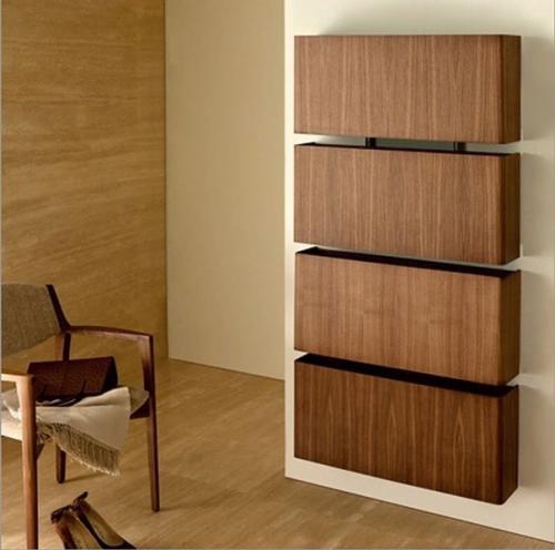 Великолепные полочки для обуви в прихожей на современный лад. 01