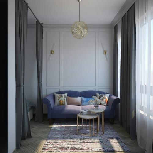 Зонирование в однокомнатной квартире. 02