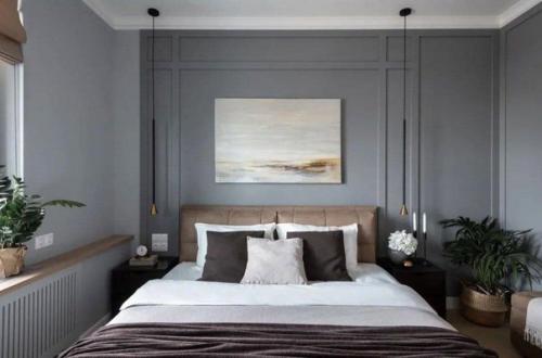 Серая спальня - идеальное место для релаксации. 02