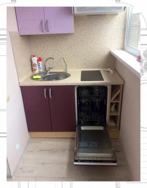 Хочу показать вам мою кухню, которую мы разместили не балконе. 02