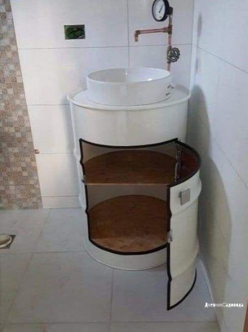 Необычное использование пустых бочек из под моторного масла. 02