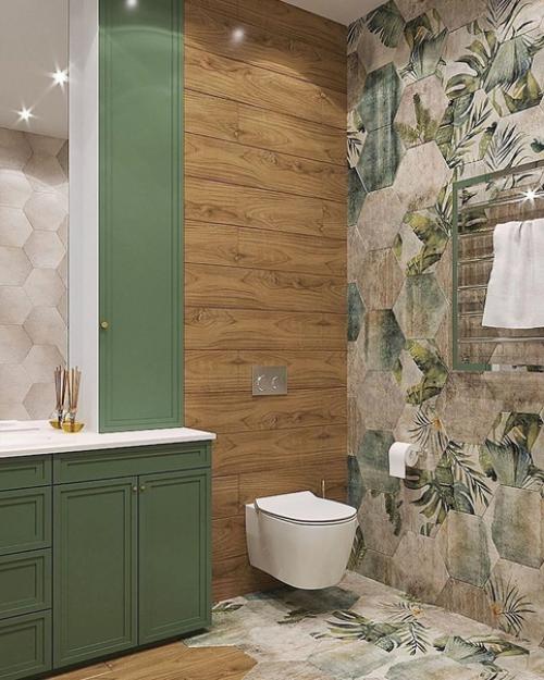 Вот такой стиль у нашего санузла.