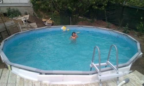 Одни выходные и полноценный бассейн готов на участке. 02