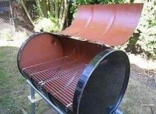 Необычное использование пустых бочек из под моторного масла. 07