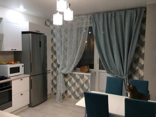 Как же я рада, что ремонт наконец закончился, такой дизайн приобрела наша кухня.