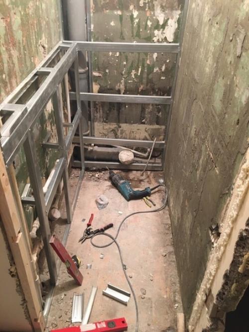 Ремонт убитой ванной комнаты и санузла. 01