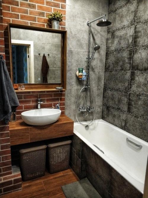 Наш санузел в стилистике лофт.