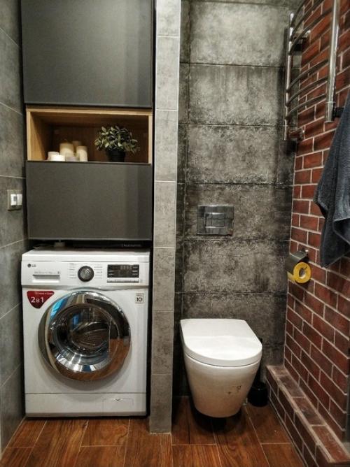 Наш санузел в стилистике лофт. 01