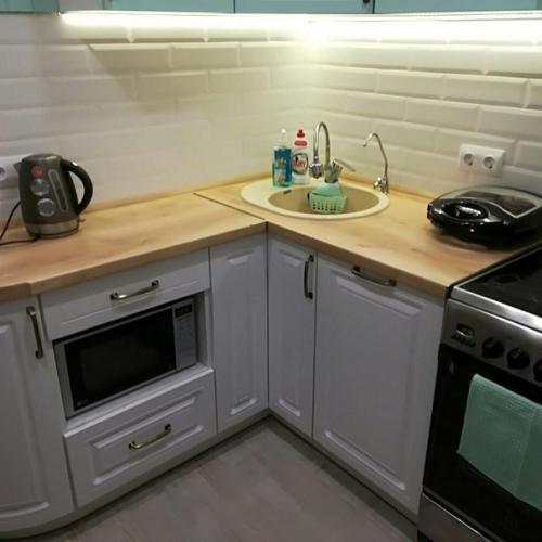 Наш вариант оформления небольшой кухни на 5 кв. 07