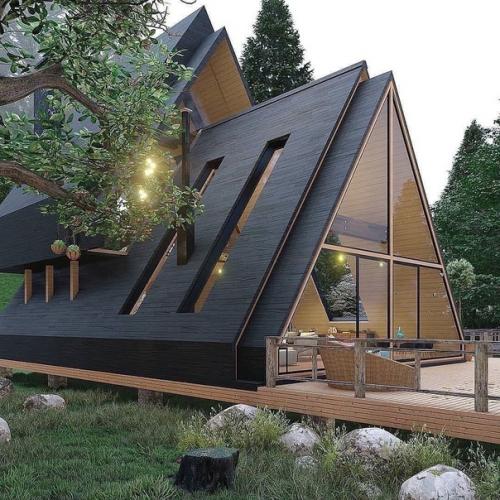 Загородный домик в стиле эко, посреди природы. 03