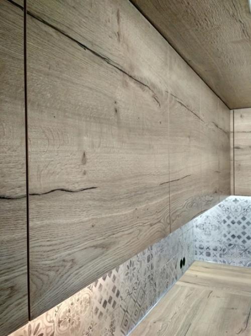 Мой новенький кухонный гарнитур в сочетании белого цвета с деревом. 05