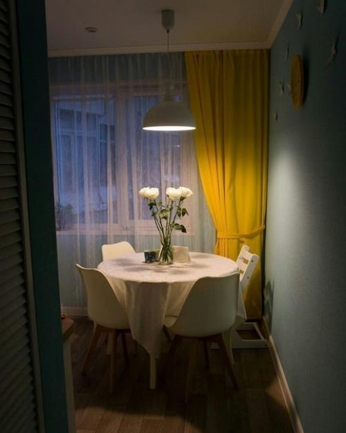 Сделали яркую, красивую и веселенькую кухню. 05