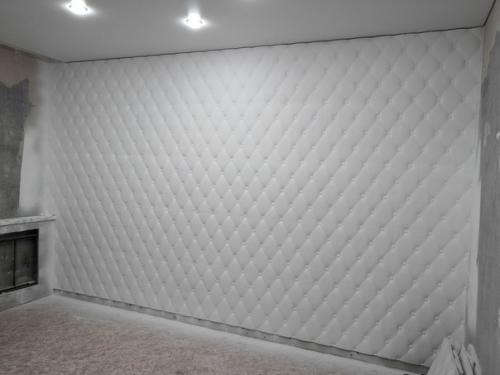 Нам идея отделки стены гипсовыми панелями понравилась. 08