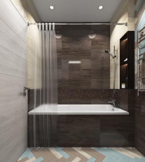 Вариант оформления ванной комнаты.