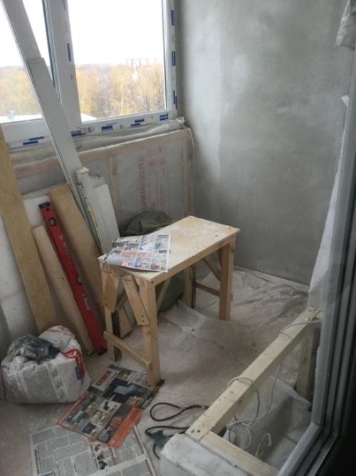 А это наше преображение лоджии. 06