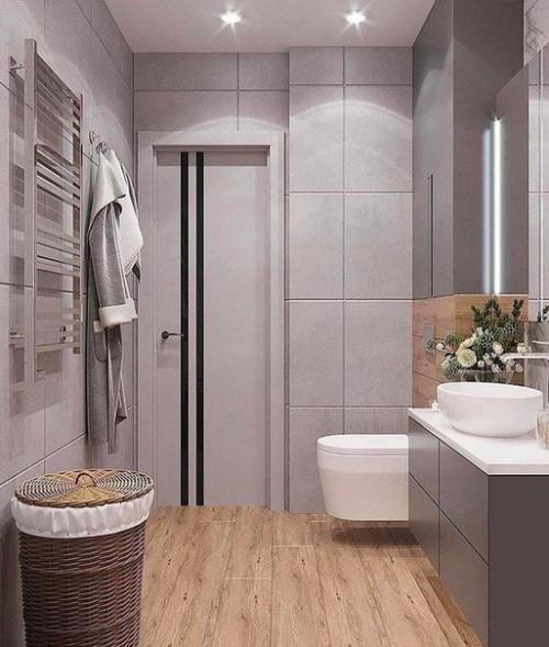 Ещё один великолепный санузел в современном стиле.